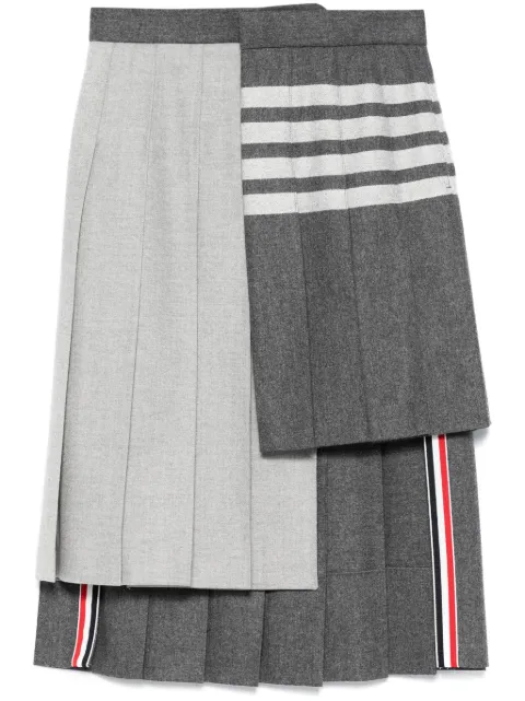Thom Browne 4 Bar Stripes pleated midi skirt Grey FGCA30CF0666