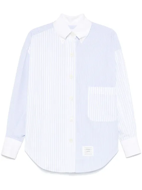 Thom Browne pinstriped poplin shirt Blue FLL079FF0917