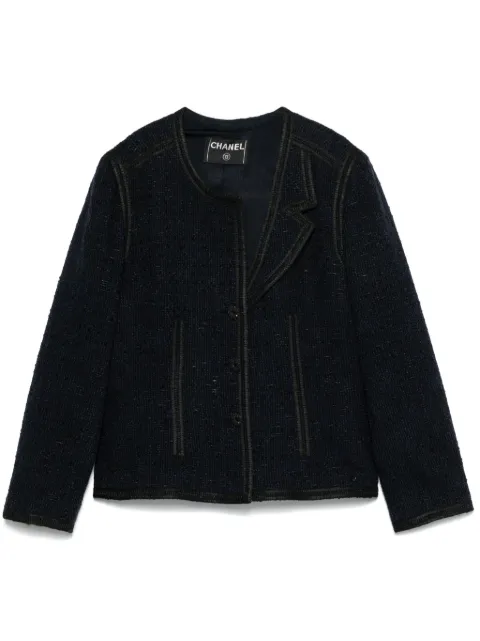 CHANEL Pre-Owned 2000s bouclé jacket Blue CHA1800LN