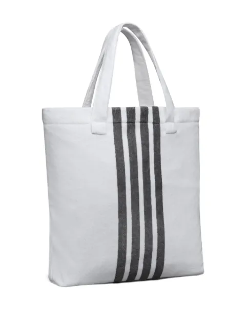 Thom Browne velour 4-bar tote bag White UXU070AF0483