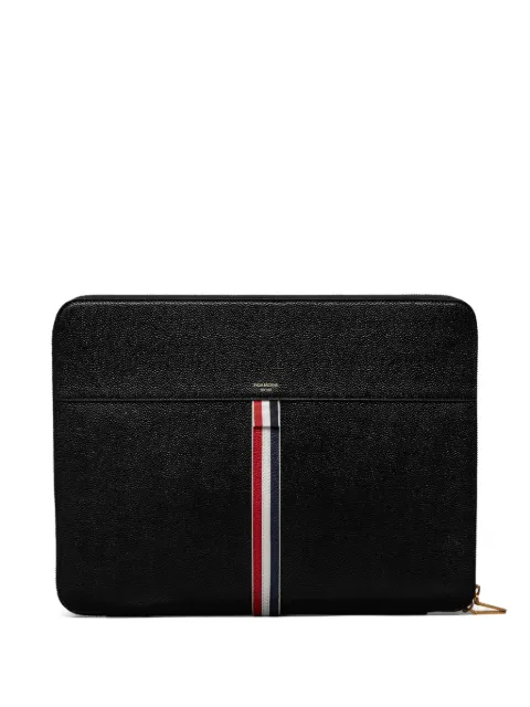 Thom Browne pebble-grain zip-around folio Black MAC070A00198