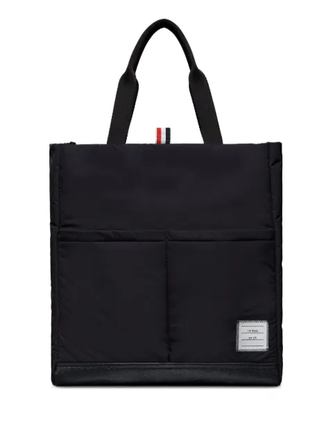 Thom Browne poly twill pocket tote bag Black UAG228A07259