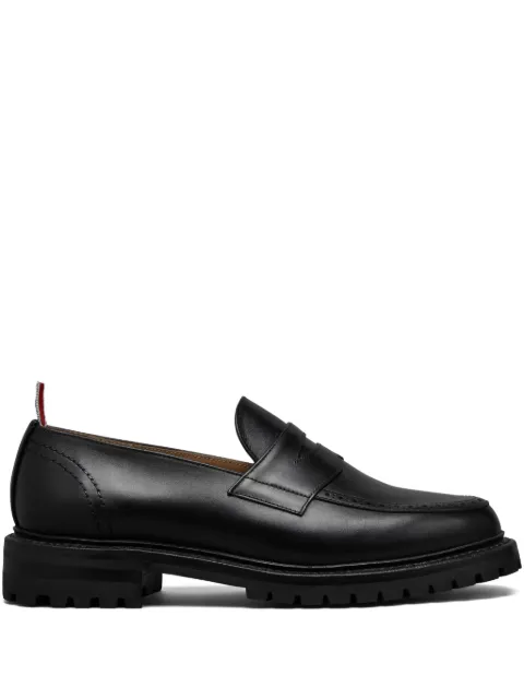 Thom Browne box calf penny loafers Black MFD054H06764