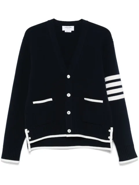 Thom Browne 4-Bar stripe virgin wool cardigan Blue MKC608AY1029