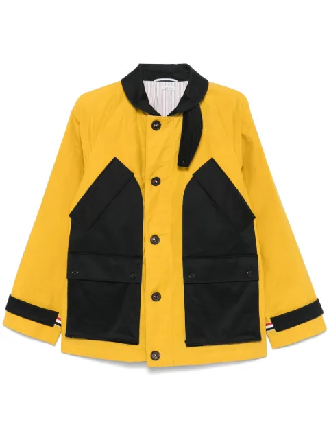 Thom Browne shawl collar military jacket Yellow MOT098CF0948