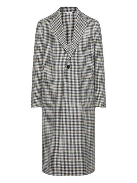 Thom Browne checked coat Black MOU618UF0928