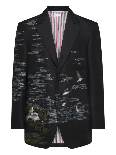 Thom Browne embroidered blazer Black MJU568EE1367