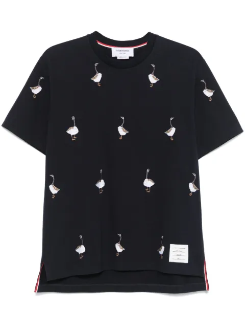 Thom Browne embroidered-motif T-shirt Blue MJS294EJ0058