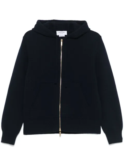 Thom Browne Geese-intarsia zipped hoodie Black MKT020AY1029