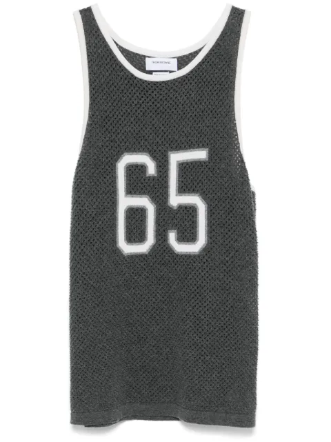 Thom Browne cashmere basketball jersey Grey MKA561AY2001