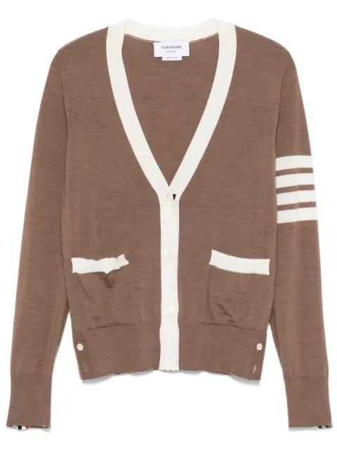 Thom Browne 4-Bar stripe wool cardigan Brown FKC334BY1014
