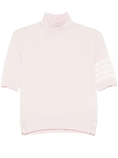 Thom Browne fine merino wool 4-Bar turtleneck Pink FKA434AY1014