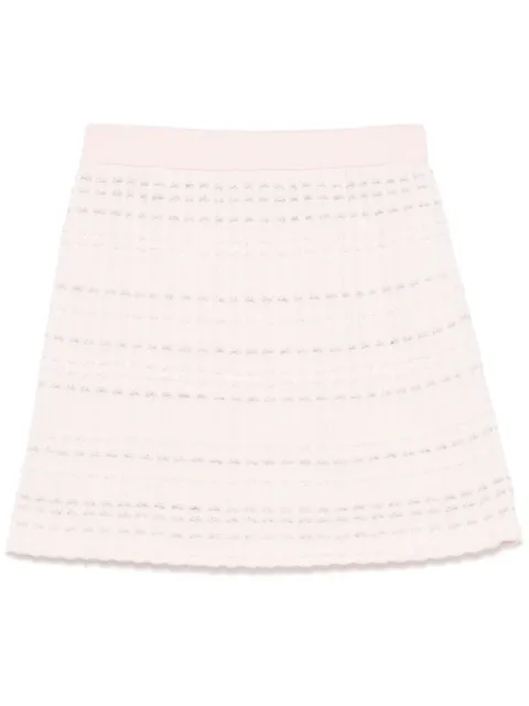 Thom Browne tweed jacquard mini skirt Pink FKK145AY9036