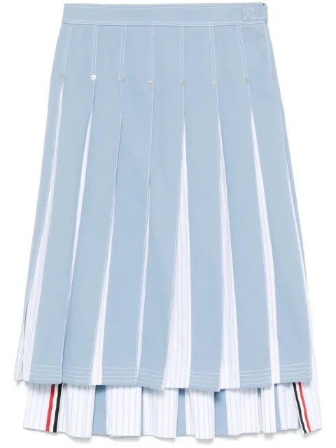 Thom Browne pleated denim midi skirt Blue FGC441UF0950
