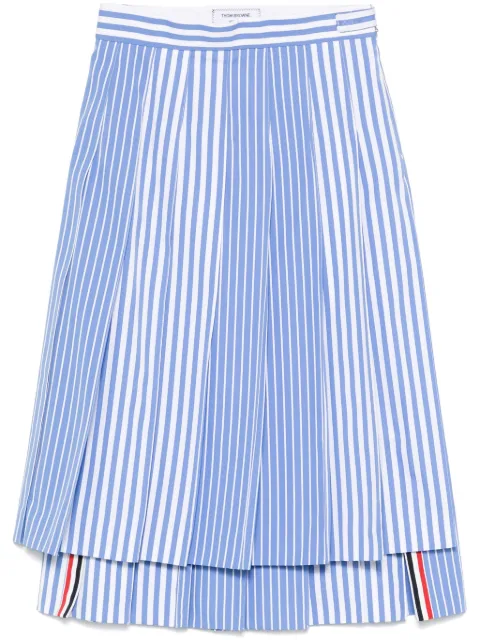 Thom Browne pleated striped midi skirt Blue FGC723UF0918