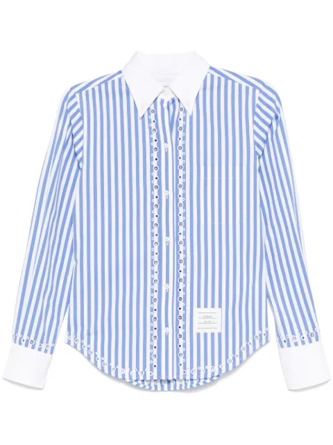 Thom Browne broderie-anglaise striped shirt Blue FLL203EE1356