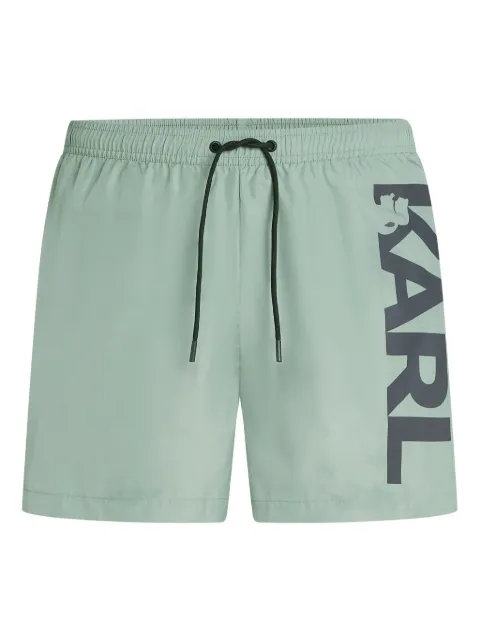 Karl Lagerfeld logo-print swim shorts Green A1M460131NF