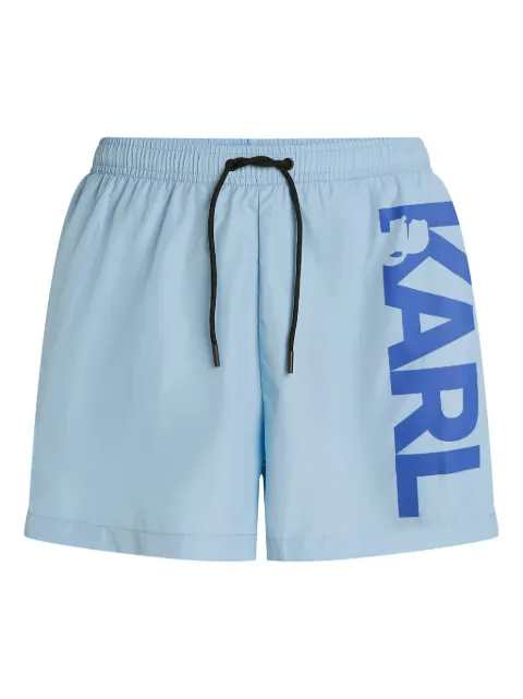 Karl Lagerfeld logo-print swim shorts Blue A1M460131ND