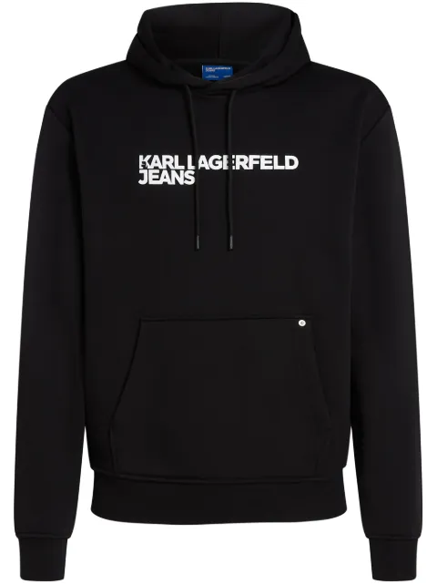 Karl Lagerfeld Jeans logo-print hoodie Black A2M20049999