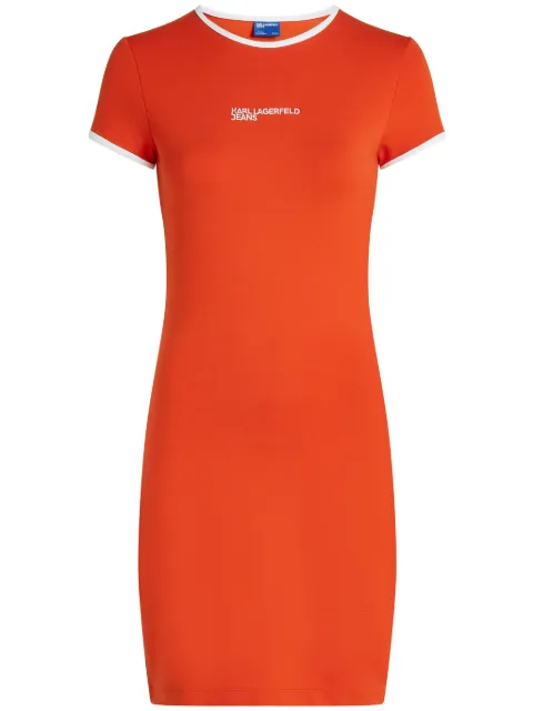 Karl Lagerfeld Jeans logo-embroidered dress Orange A2W130511OR