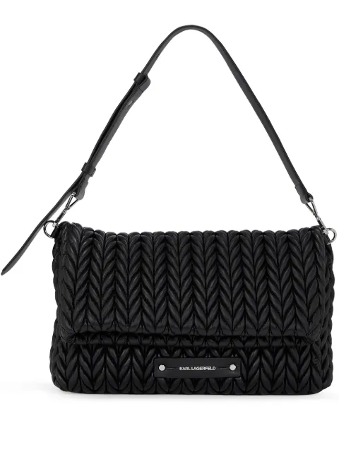Karl Lagerfeld large K/Weave shoulder bag Black A2W301511AV