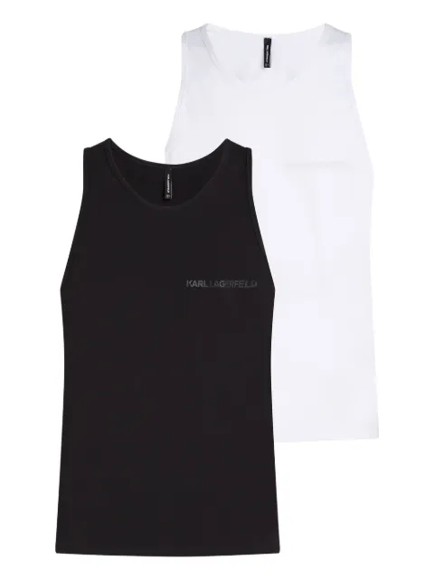 Karl Lagerfeld logo-print tops (set of two) White A1M47091101