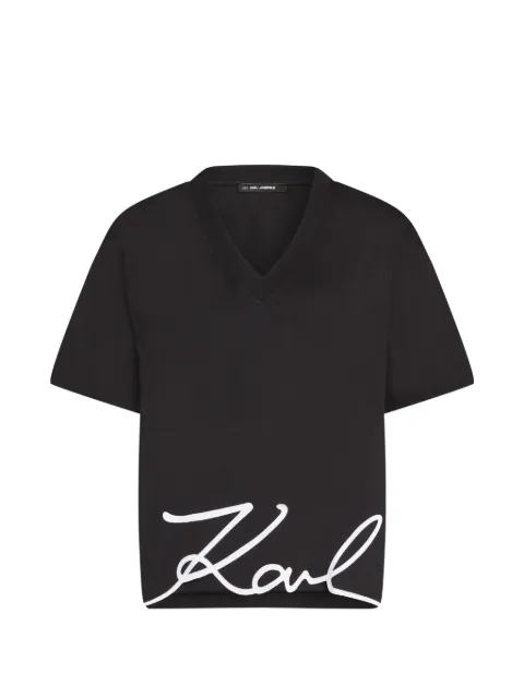 Karl Lagerfeld Signature T-shirt Black A2W17104999