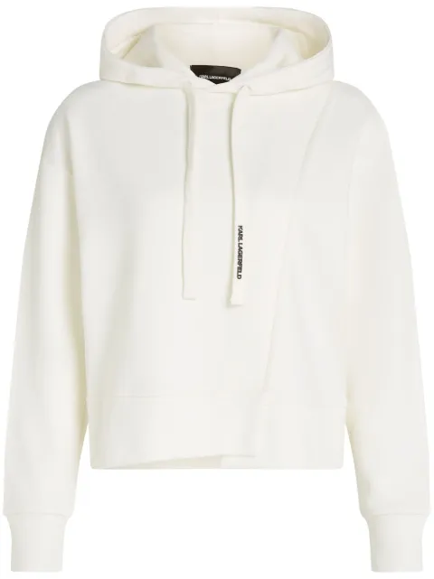 Karl Lagerfeld asymmetric hoodie White A2W20005B09