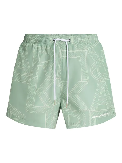 Karl Lagerfeld logo-print swim shorts Green A2M460331SV
