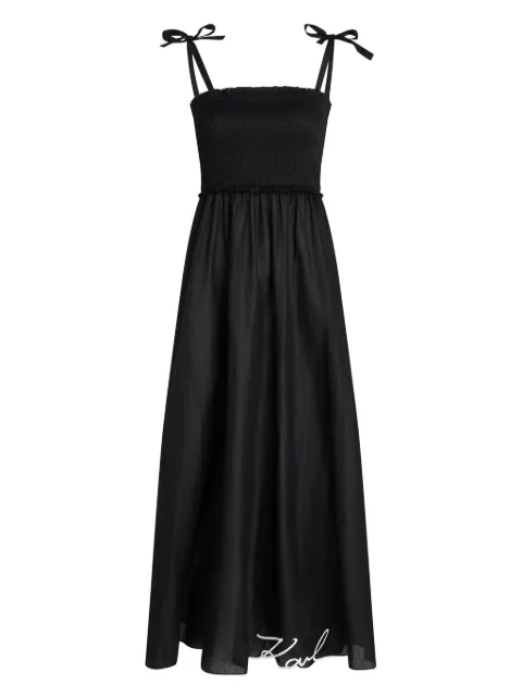 Karl Lagerfeld DNA Signature sheer beach maxi dress Black A2W46009999