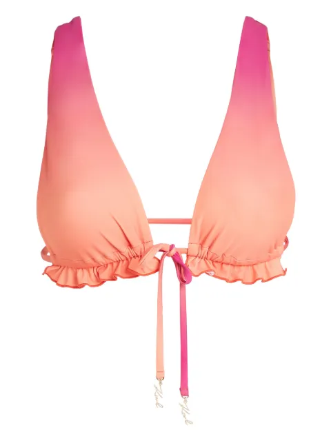 Karl Lagerfeld ombré triangle bikini top Pink A2W460231TL