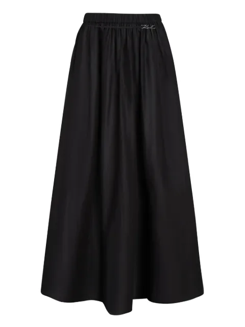 Karl Lagerfeld DNA sheer long beach skirt Black A2W46043999