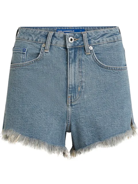 Karl Lagerfeld Jeans frayed denim shorts Blue A2W100881NA
