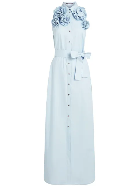 Karl Lagerfeld floral appliqué maxi dress Blue A2W130041KZ