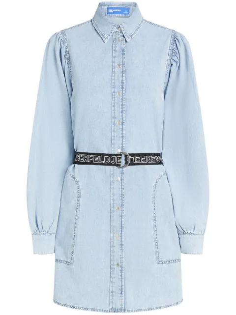 Karl Lagerfeld Jeans puff-sleeve denim shirt dress Blue A2W13022356