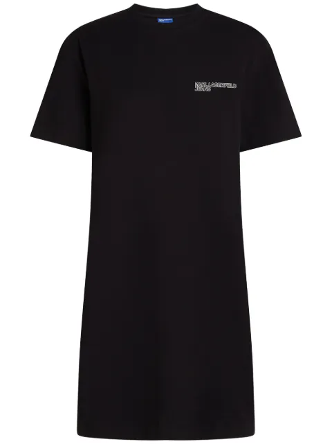 Karl Lagerfeld Jeans logo-print T-shirt dress Black A2W13036999