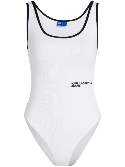 Karl Lagerfeld Jeans logo-embroidered bodysuit White A2W17021100