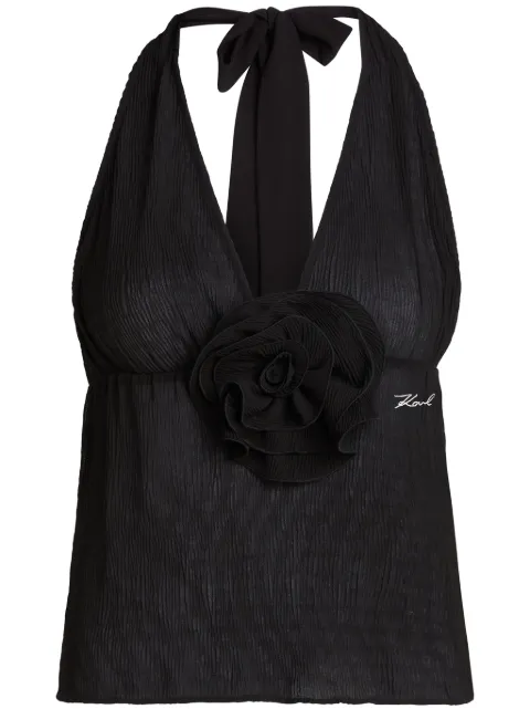 Karl Lagerfeld DNA flower top Black A2W46007999