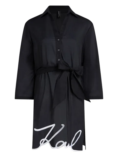 Karl Lagerfeld K/Signature sheer beach dress Black A2W46075999