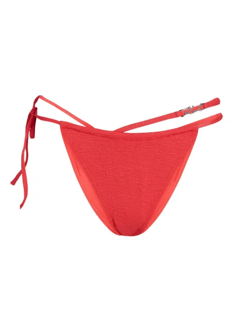 Karl Lagerfeld DNA textured bikini bottoms Red A2W460461LF
