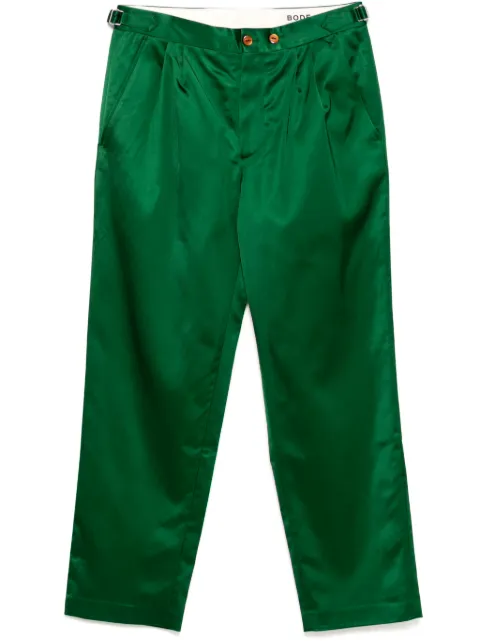 BODE sheen pleated trousers Green MRF24BT057
