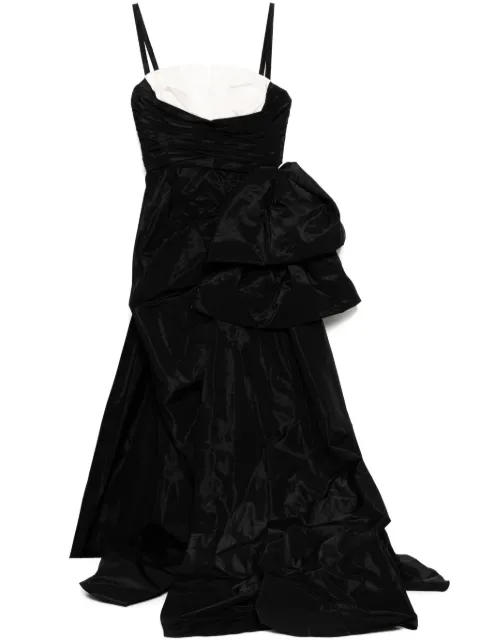 Zuhair Murad draped taffeta gown Black SDR24054BW