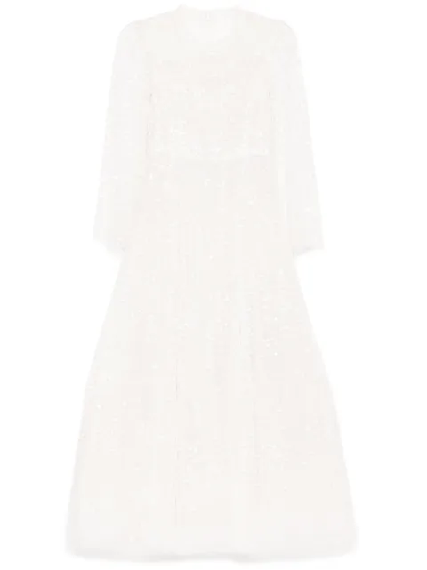 Needle & Thread Scatter dot gown White DGLS02RPS25