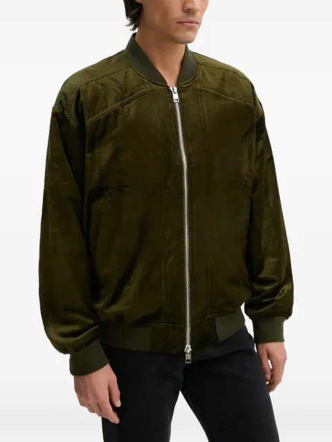 IRO zip-fastening velvet jacket Green MP137NATTAN