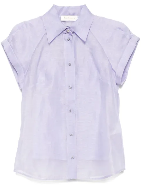 ZIMMERMANN crush fitted blouse Purple 2820TR251