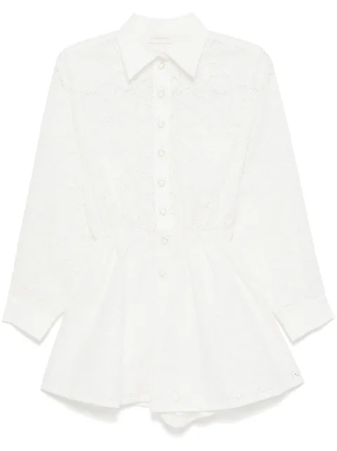 ZIMMERMANN crush embroidered playsuit White 2557YR251