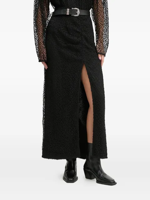 IRO slit midi skirt Black WM31FILLINA