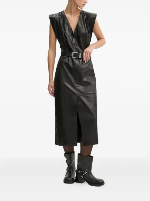 IRO Penelope front-slit midi dress Black WM33PENELOPPE