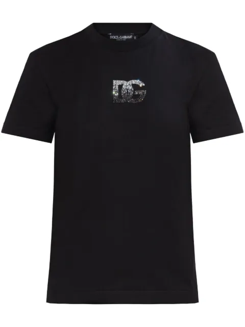 Dolce & Gabbana logo-appliqué T-shirt Black F8V42ZGDCXZ