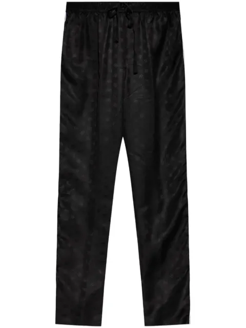 Dolce & Gabbana DG logo-jacquard silk trousers Black GVCRATFJ1JY